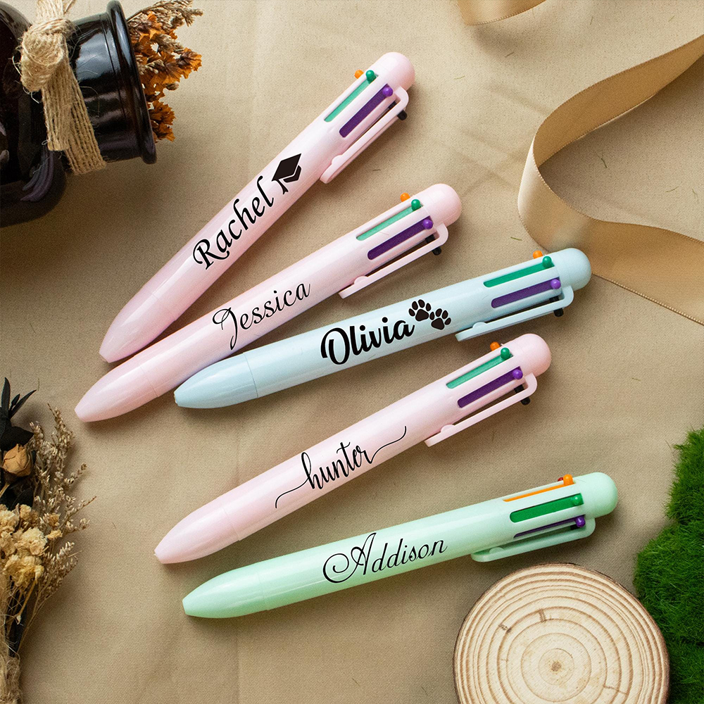 Personalized Multi Purpose 6 Colors Business Pens