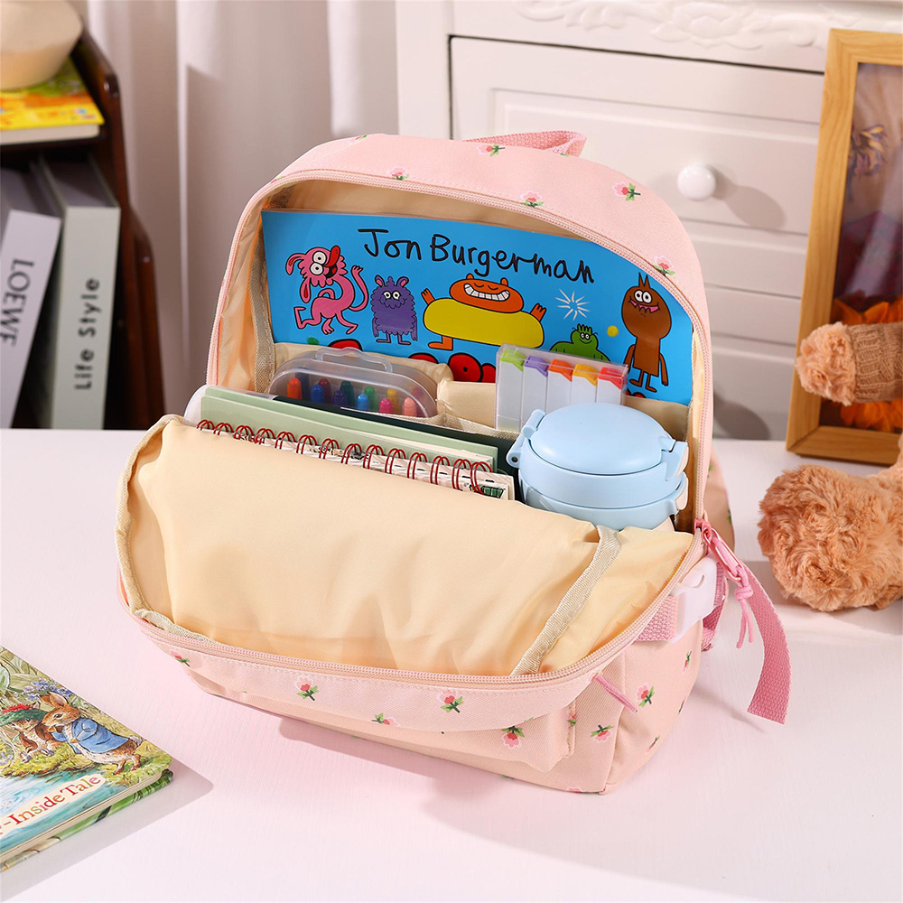 Personalized Embroidered Sweet Floral Toddler School Backpack