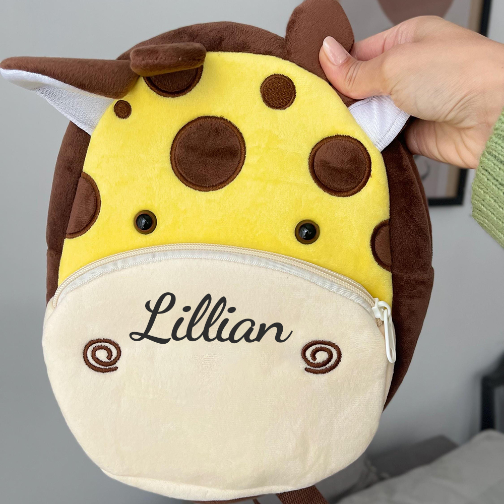 Personalized Cute Giraffe Animals Toddler Backpack