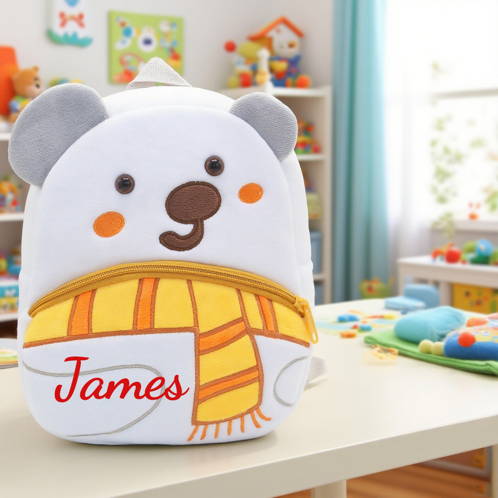 Personalized Cute Polar Bear Animals Toddler Backpack