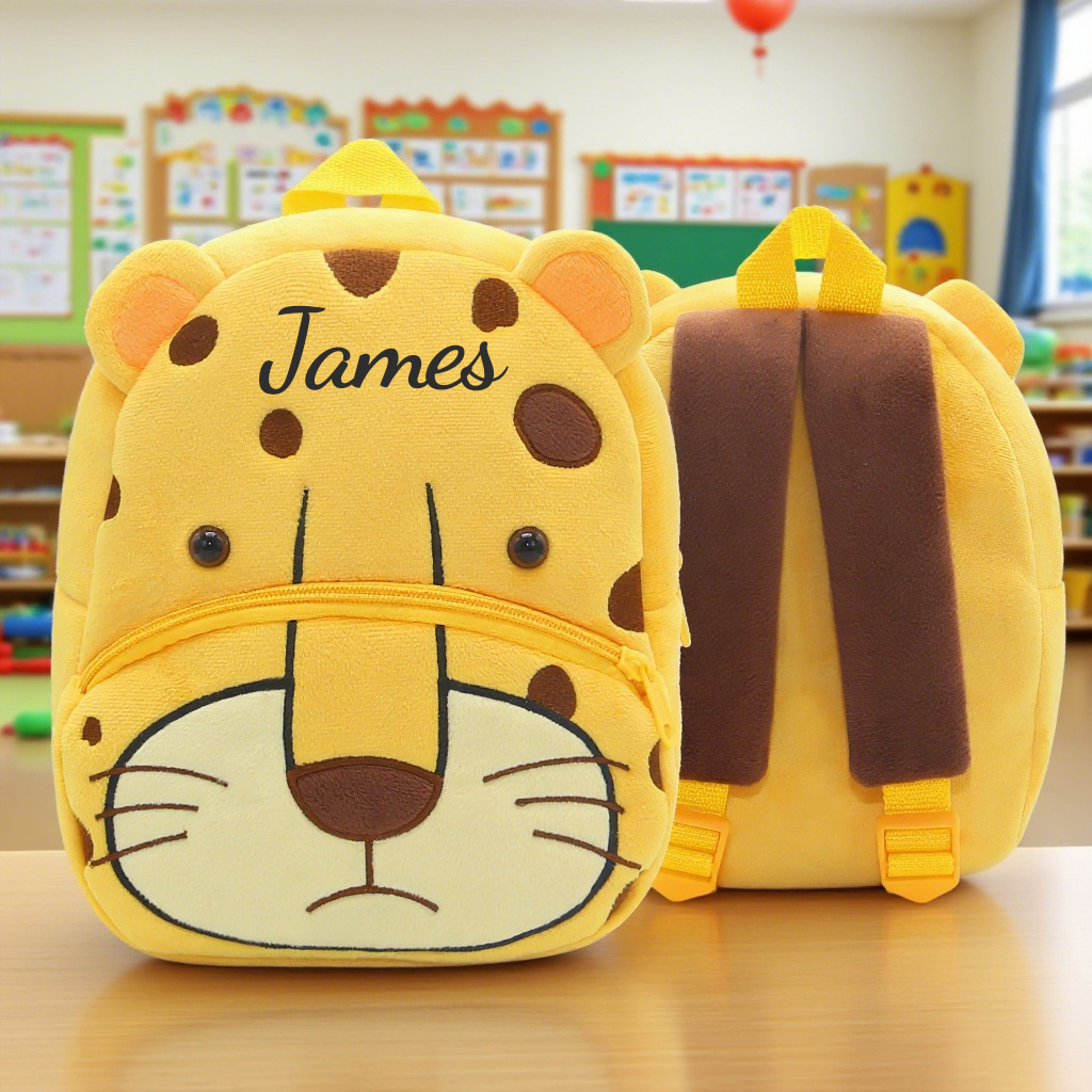 Personalized Cute Leopard Animals Toddler Backpack