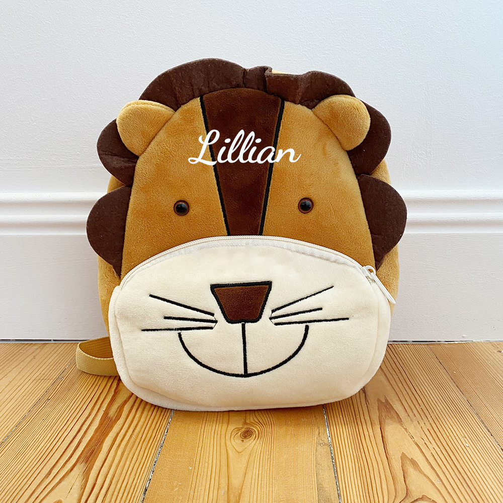 Personalized Cute Lion Animals Toddler Backpack
