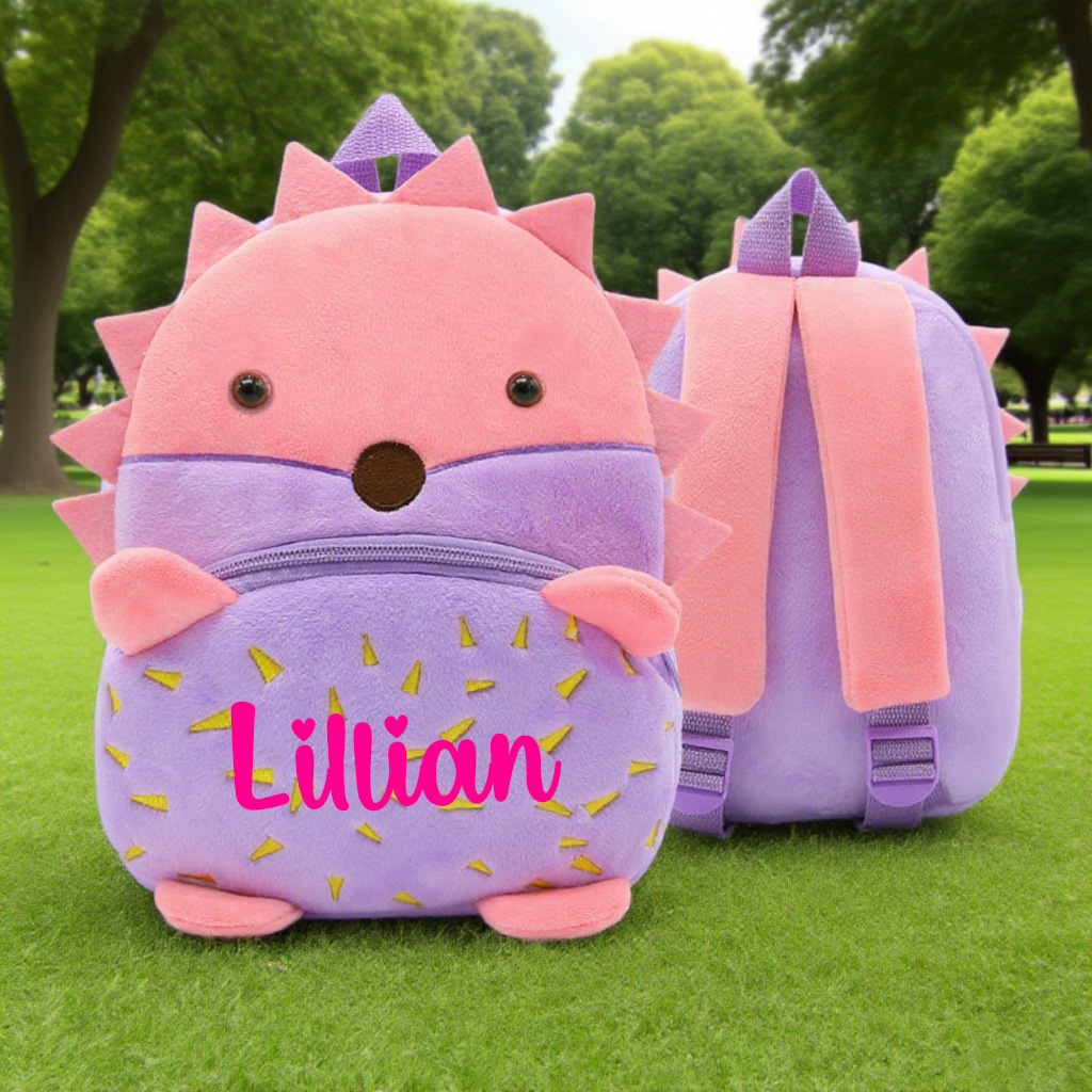 Personalized Cute Hedgehog Animals Toddler Backpack