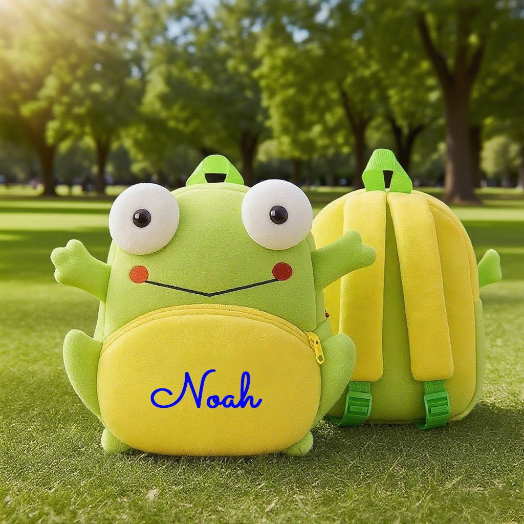 Personalized Cute Frog Animals Toddler Backpack