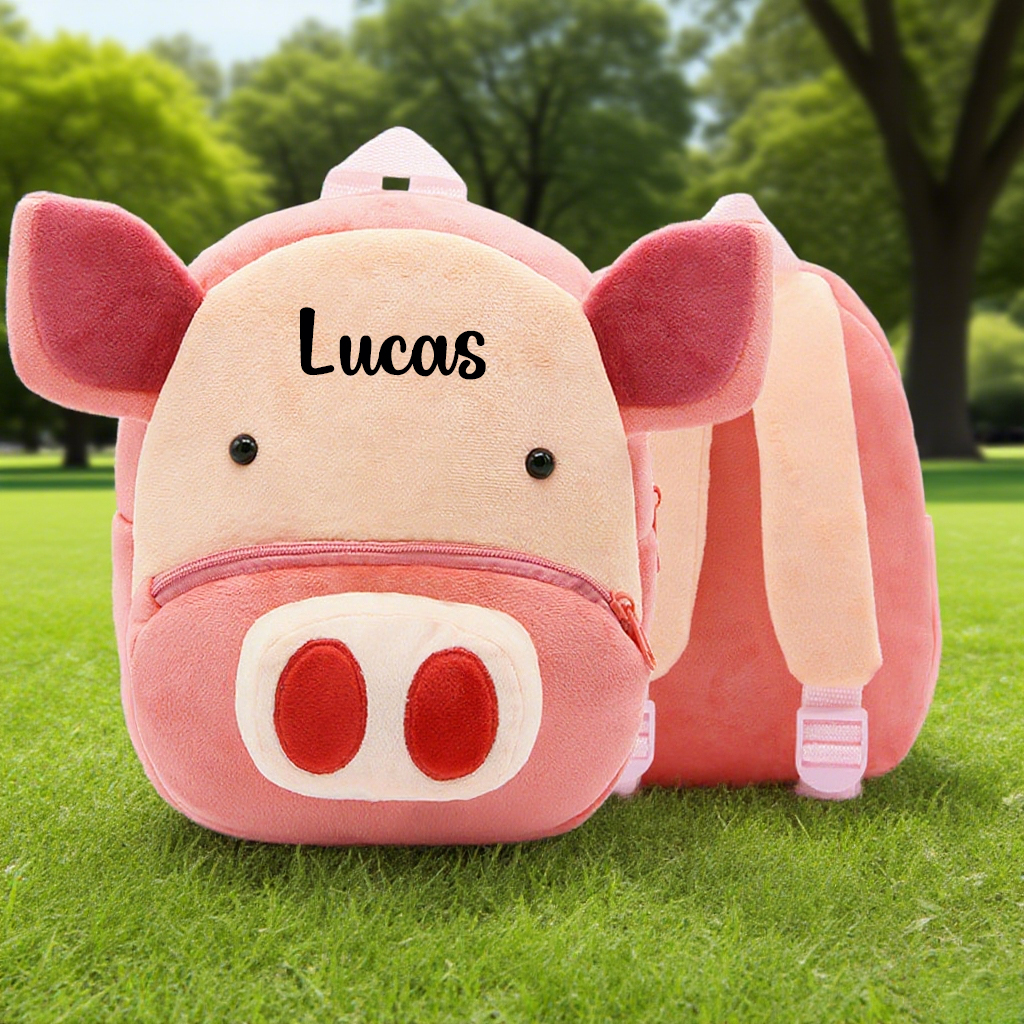 Personalized Cute Pig Animals Toddler Backpack