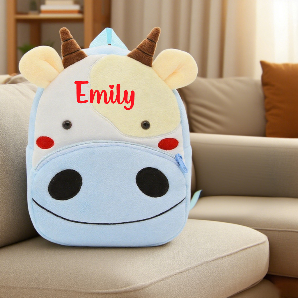 Personalized Cute Cow Animals Toddler Backpack