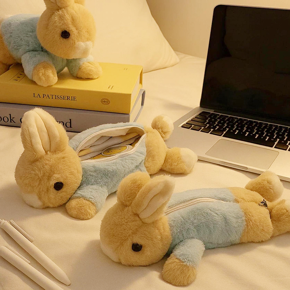 Personalized Kids Plush Bunny Pencil Pouch