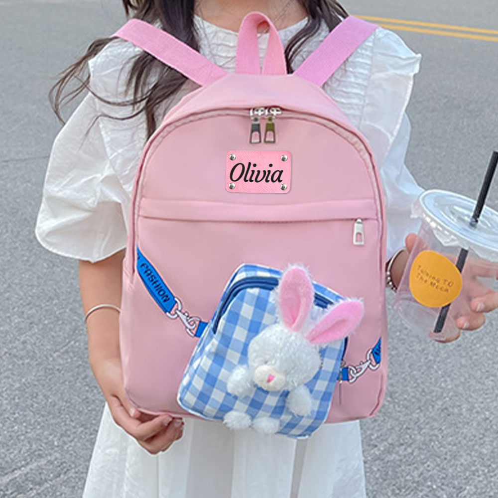 Personalized Kids Lovely Bunny School Backpack