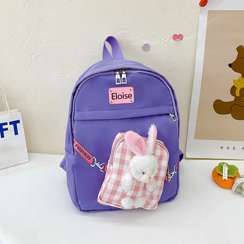 Personalized Kids Lovely Bunny School Backpack
