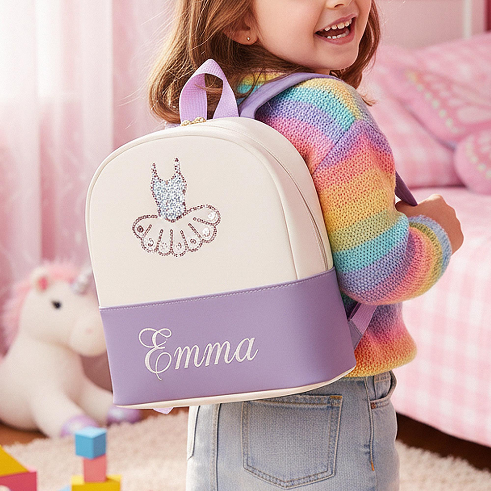 Personalized Kids Ballet Glitter Dancer Backpack