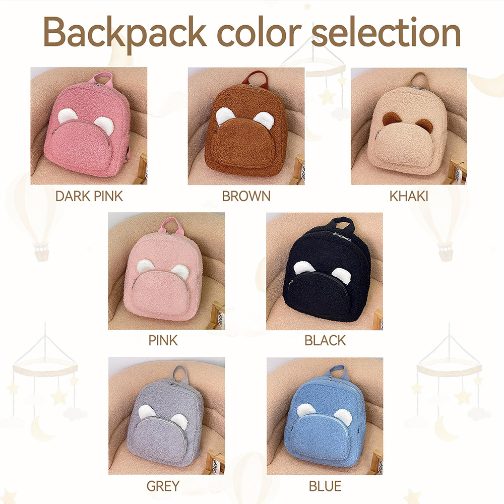 Personalized Embroidery Kids Soft Plush Bear Backpack