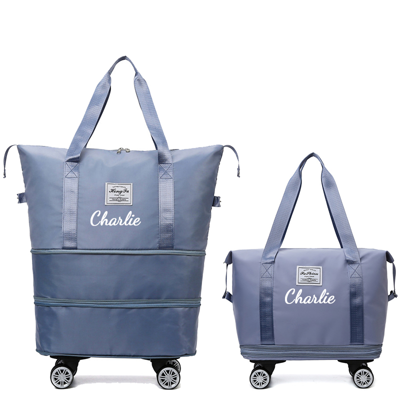  Personalised Expandable Foldable Duffle Bag with Wheels