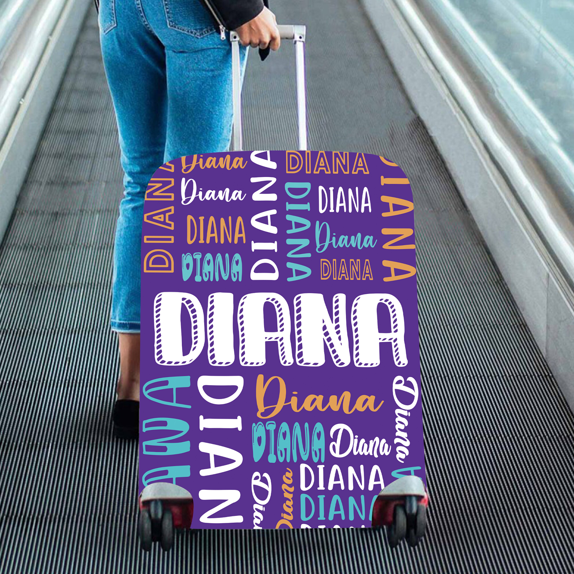 Personalized Original Monogram High-elastic Suitcase Protector Luggage Cover