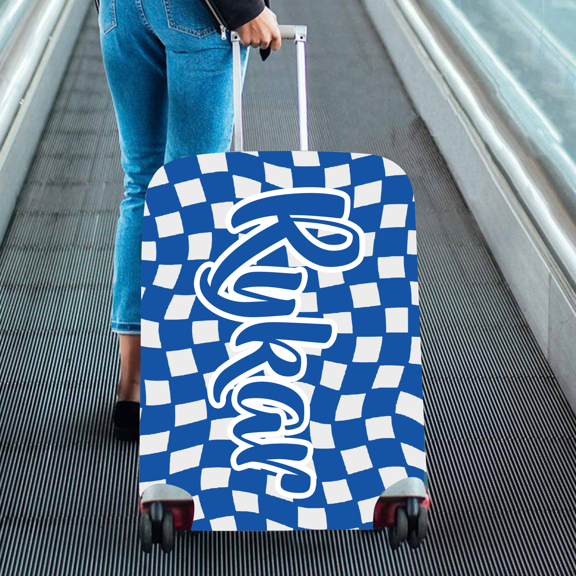 Personalized Original Checker High-elastic Suitcase Protector Luggage Cover