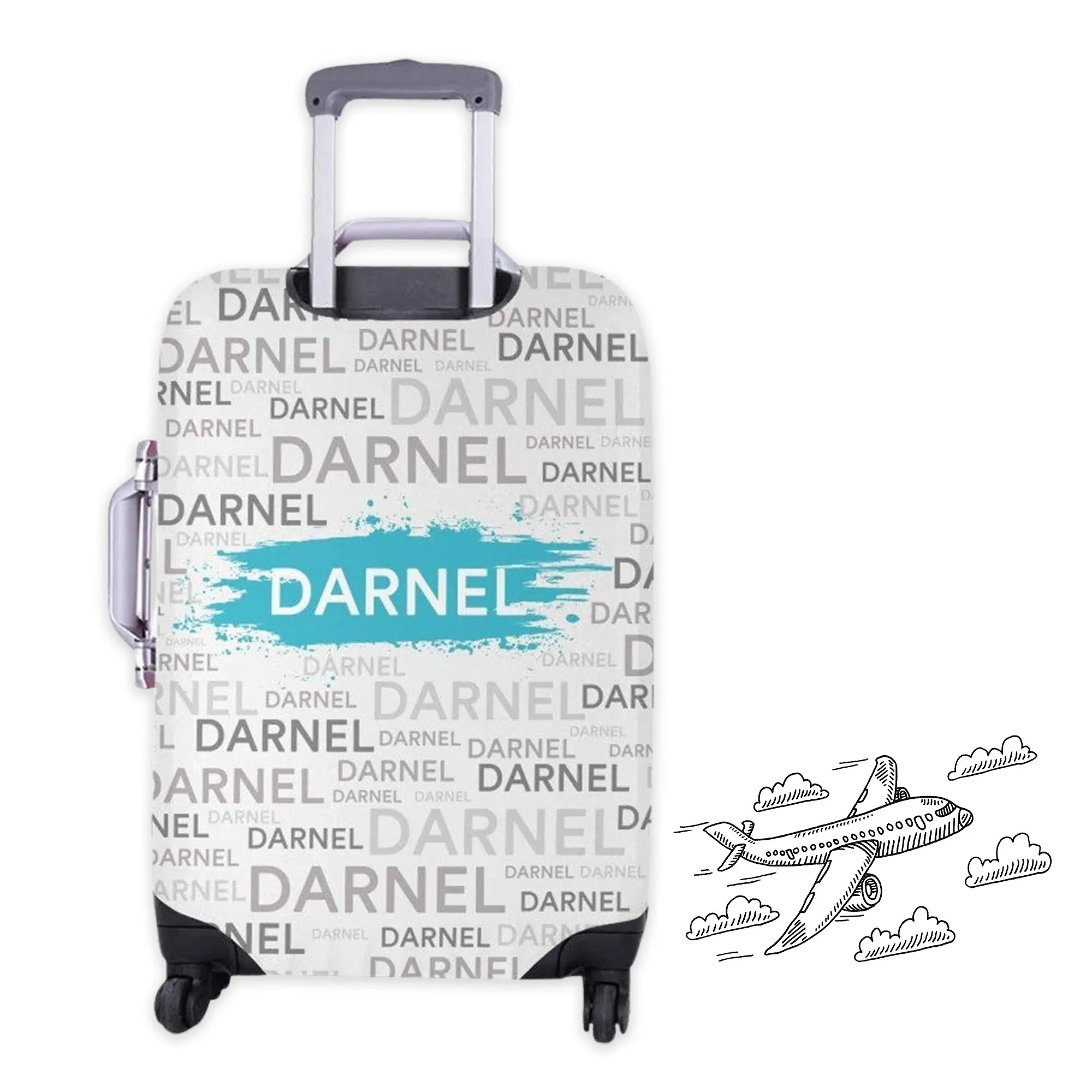 Personalized Monogram High-elastic Suitcase Protector Luggage Cover