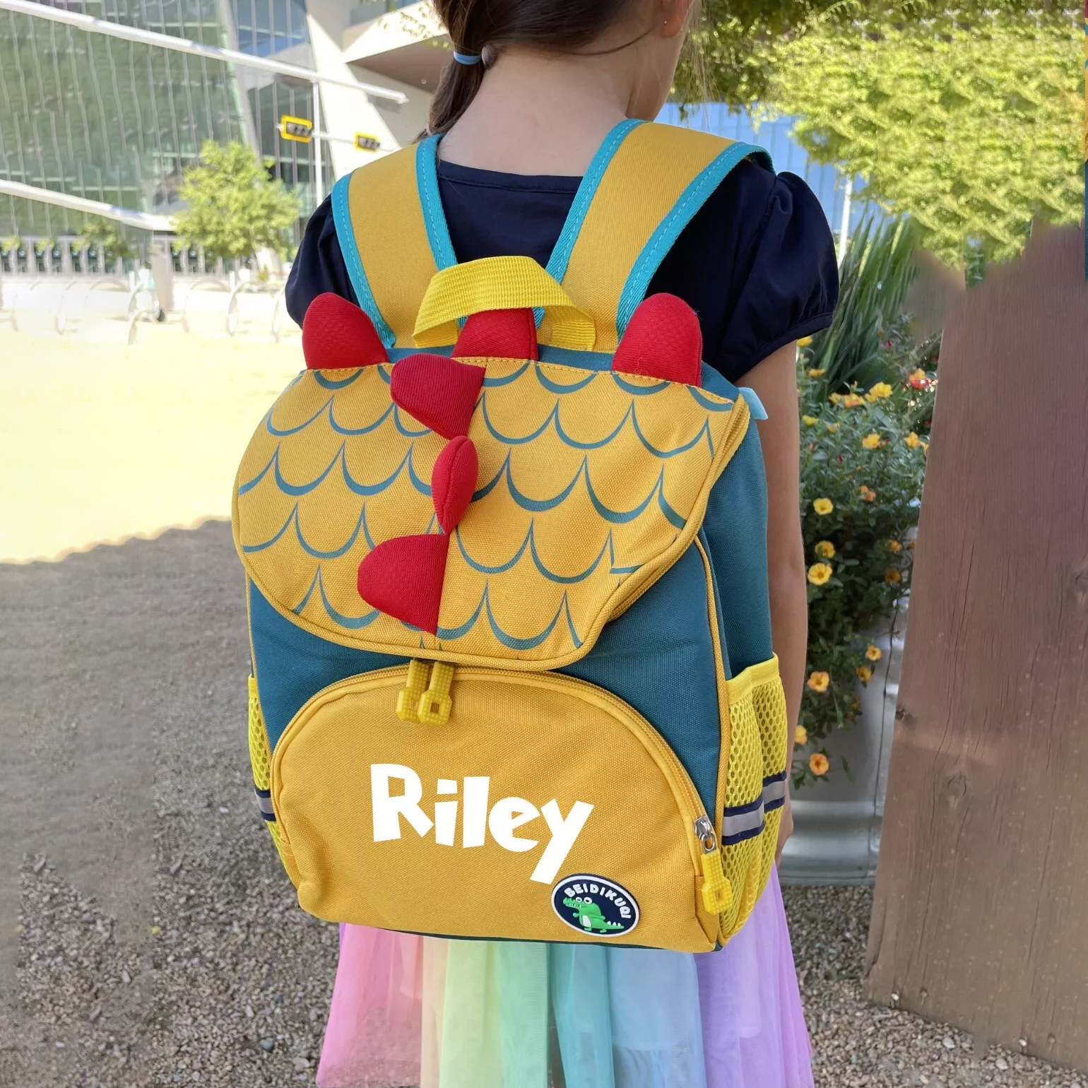 Personalized Cute Dinosaur School Backpack