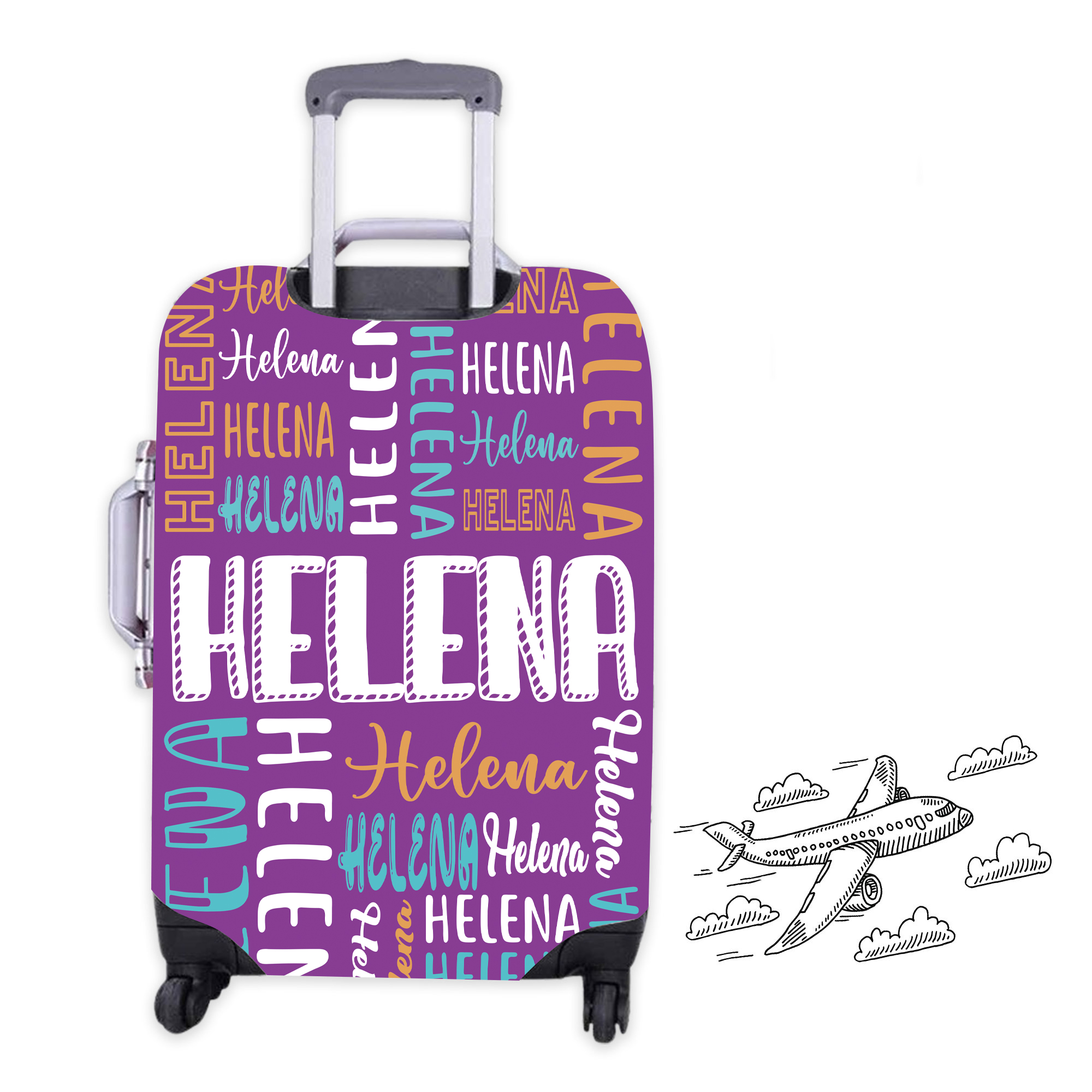 Personalized Original Monogram High-elastic Suitcase Protector Luggage Cover