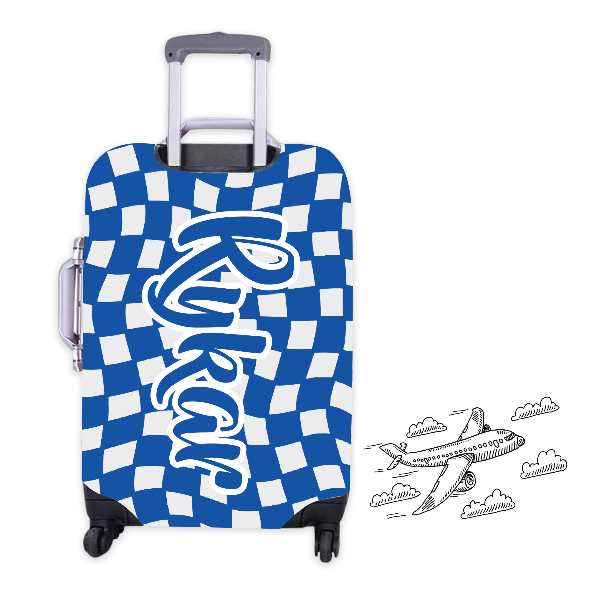 Personalized Original Checker High-elastic Suitcase Protector Luggage Cover
