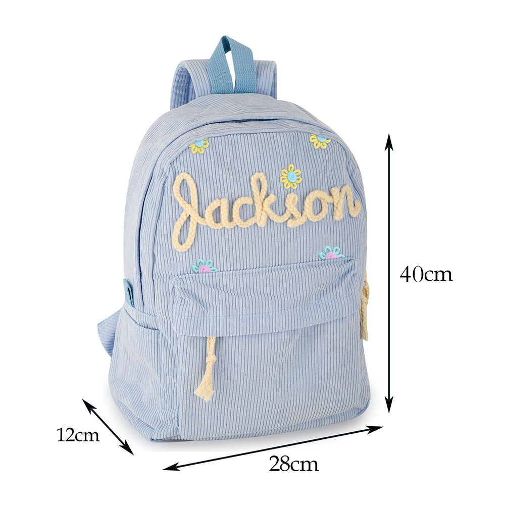 Personalized Kids Lovely Hand Embroidery School Backpack