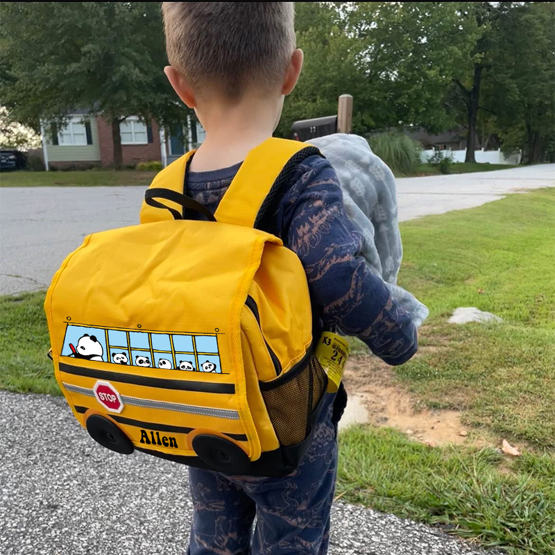 Personalized 3D School Bus Backpack