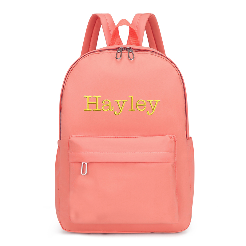 Personalized Embroidery Kids Color School Backpack