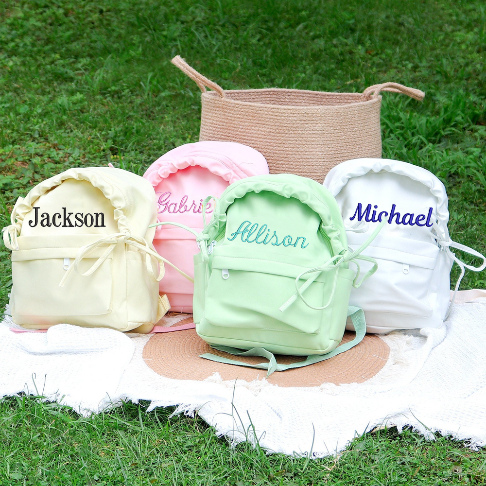 Personalized Embroidery Kids Color School Backpack
