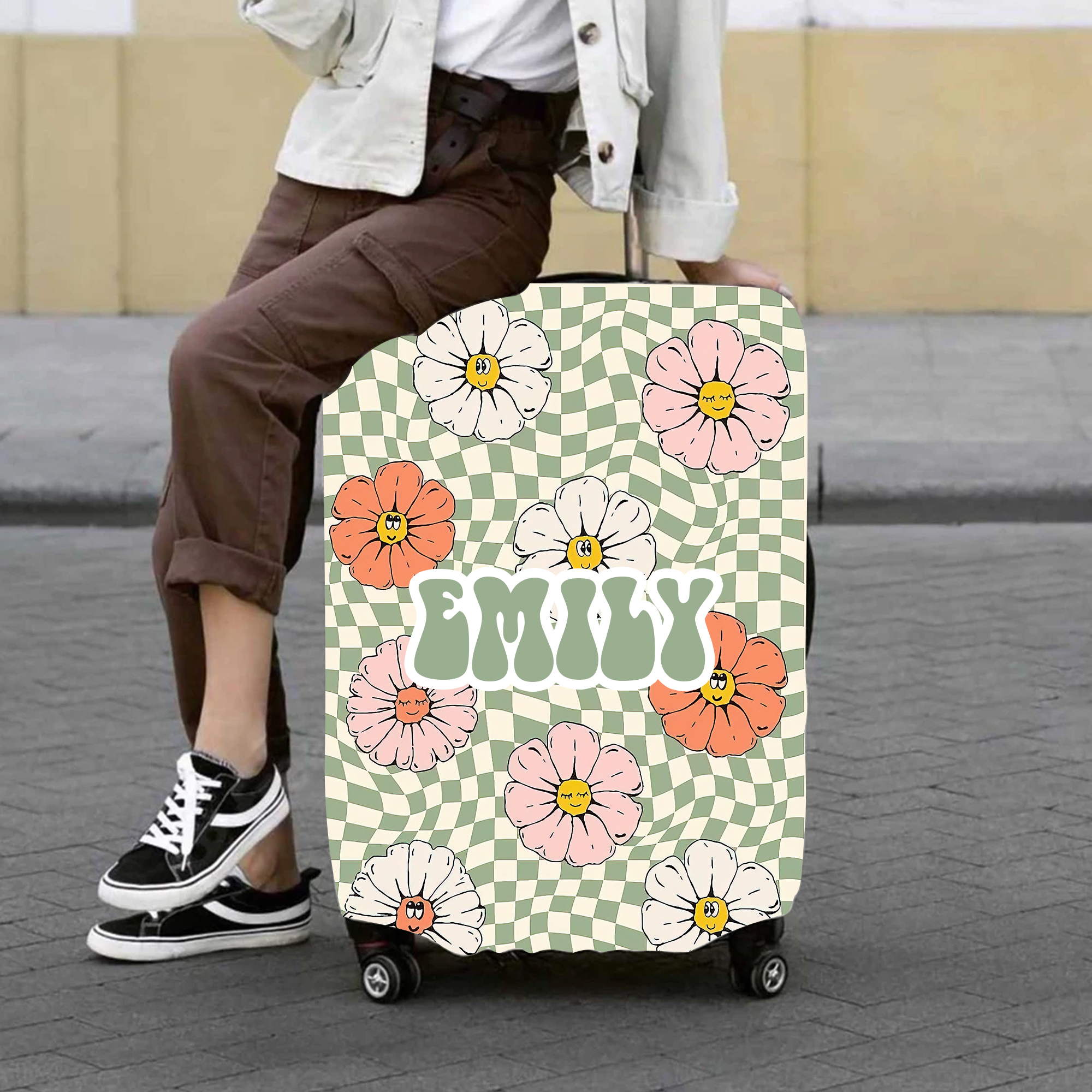 Personalized Funny Original High-elastic Suitcase Protector Luggage Cover