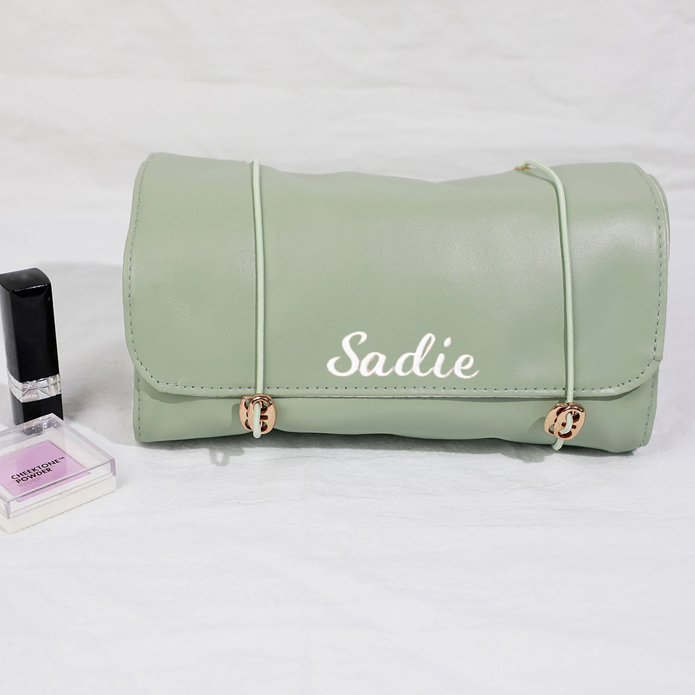 Personalized Embroidered Roll-Up Packaging Toiletry Bag