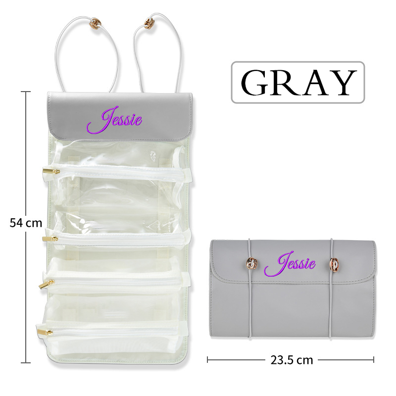 Personalized Embroidered Roll-Up Packaging Toiletry Bag