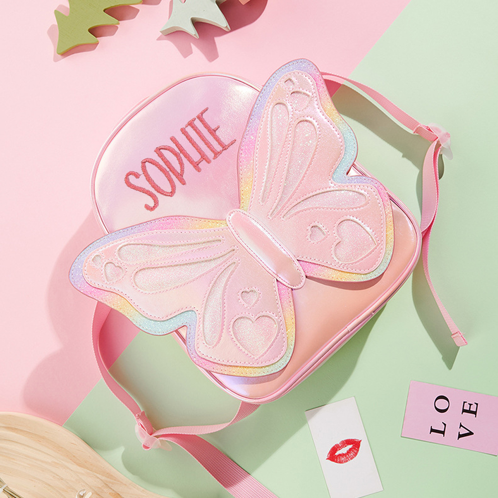 Personalized Butterfly Embroidered Backpack