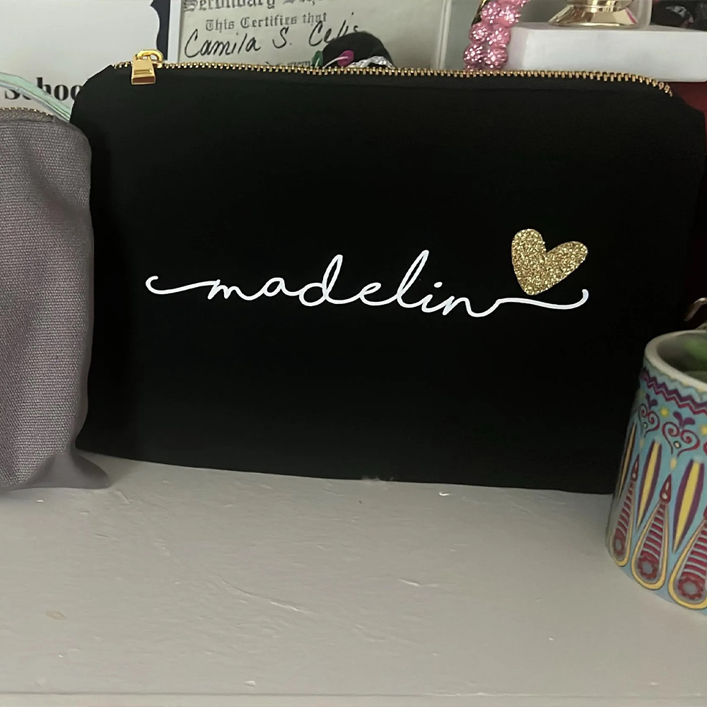 Personalized Multicolor Canvas Portable Makeup Bags