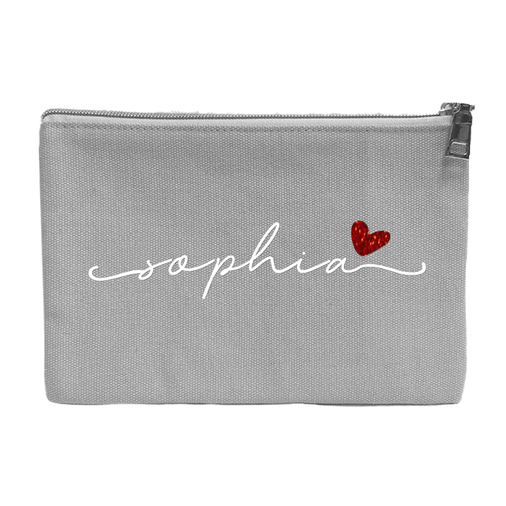 Personalized Multicolor Canvas Portable Makeup Bags
