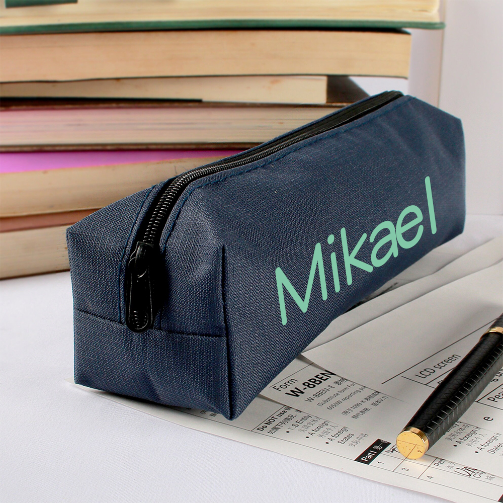 Personalized Colorful Canvas Pencil Bag