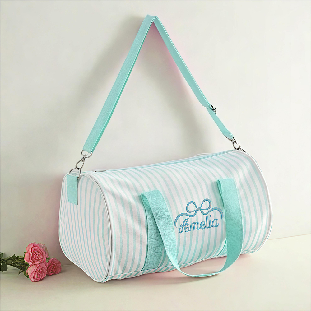Personalized Embroidery Kids Striped Ballet Bag