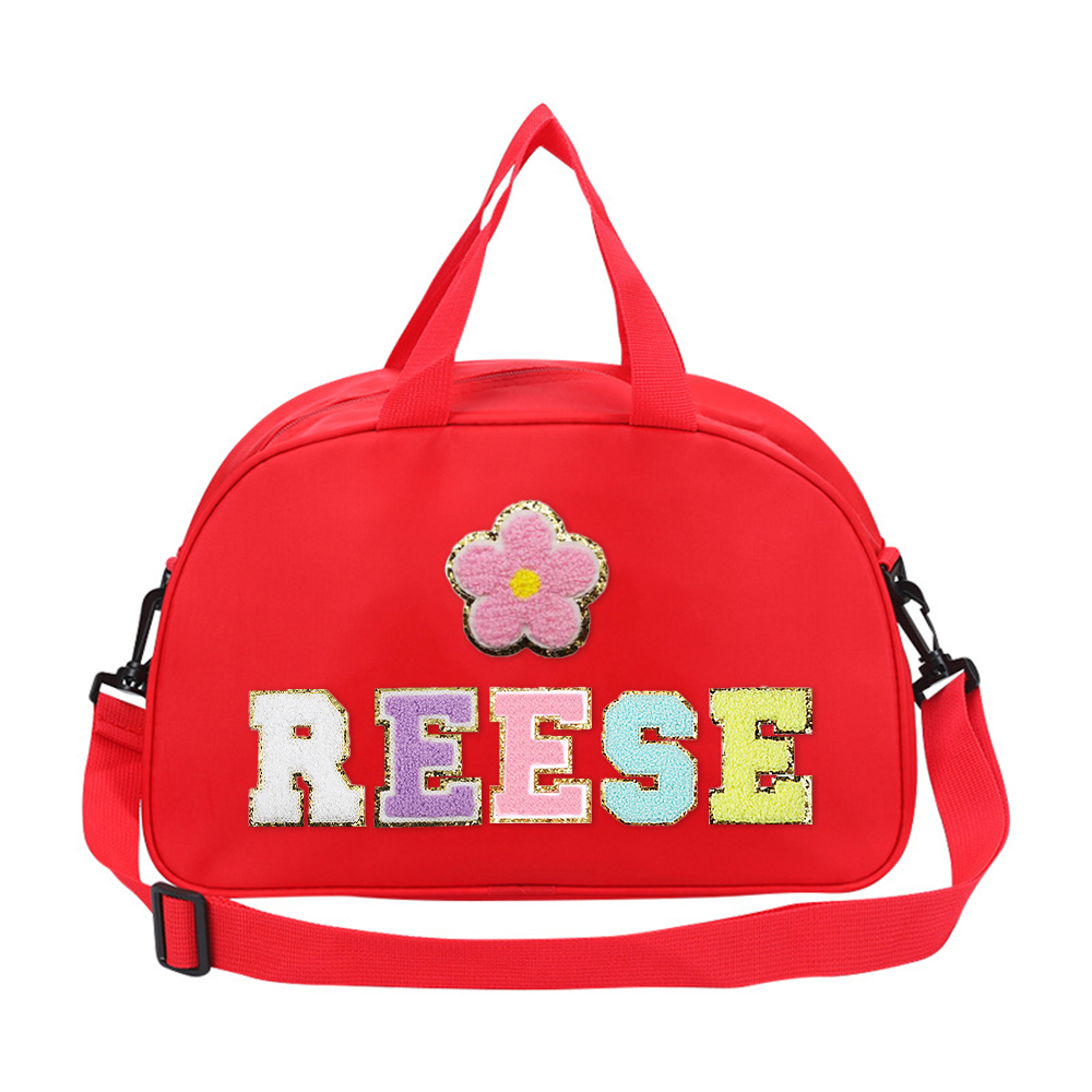 Personalized Chenille Letter Patch Gymnastic Dancing Bag