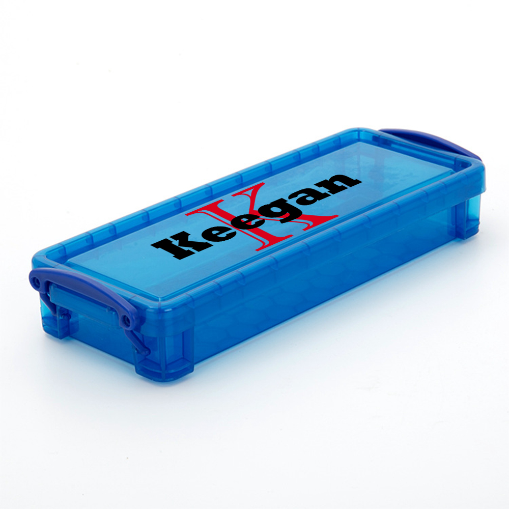 Personalized Colourful Back to School Supplies Crayon Box