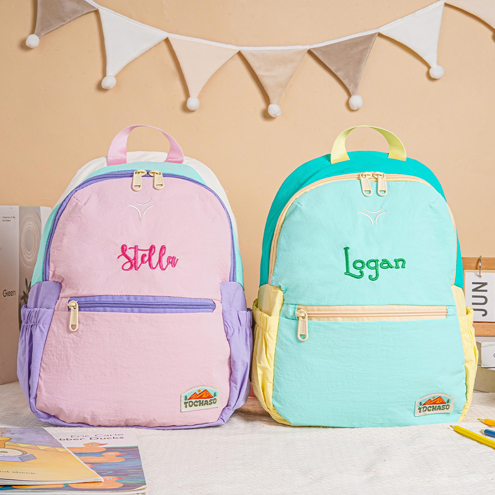 Personalized Embroidery Kids Colorful Ultralight Backpack