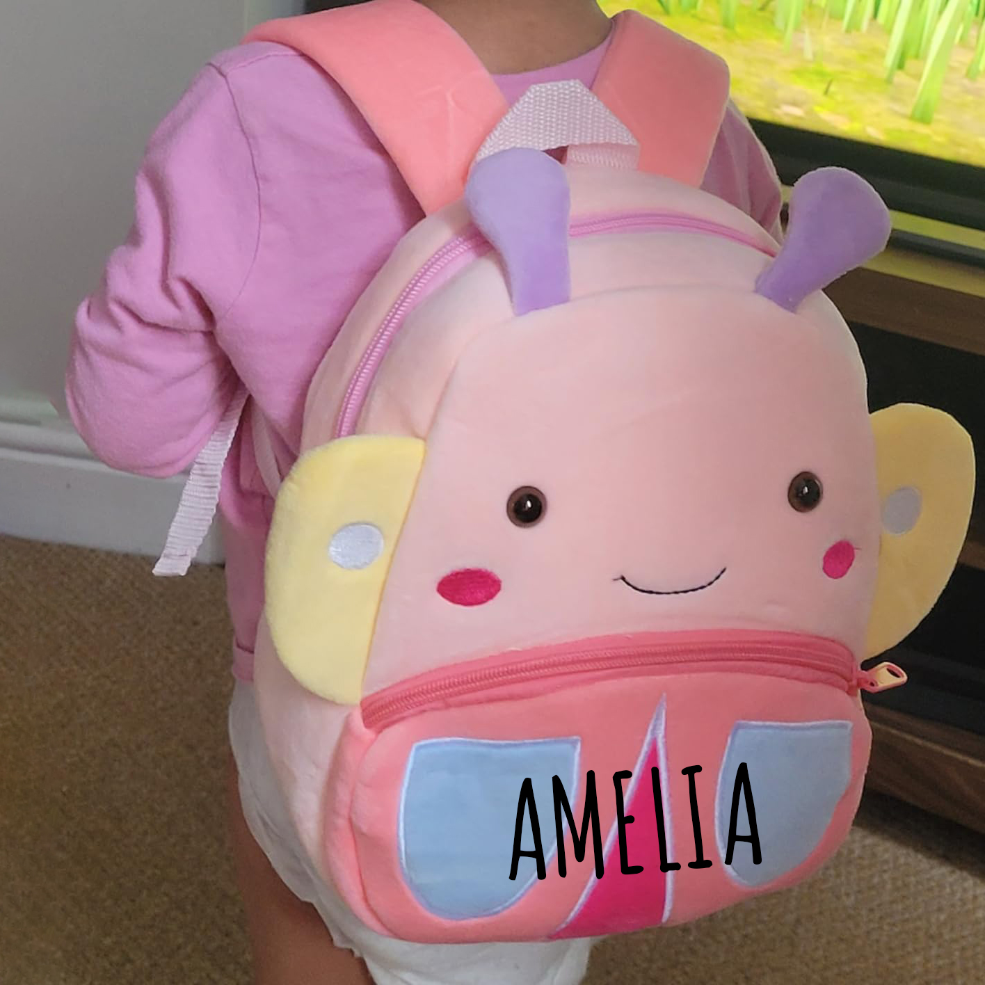 Personalized Cute Butterfly Animals Toddler Backpack