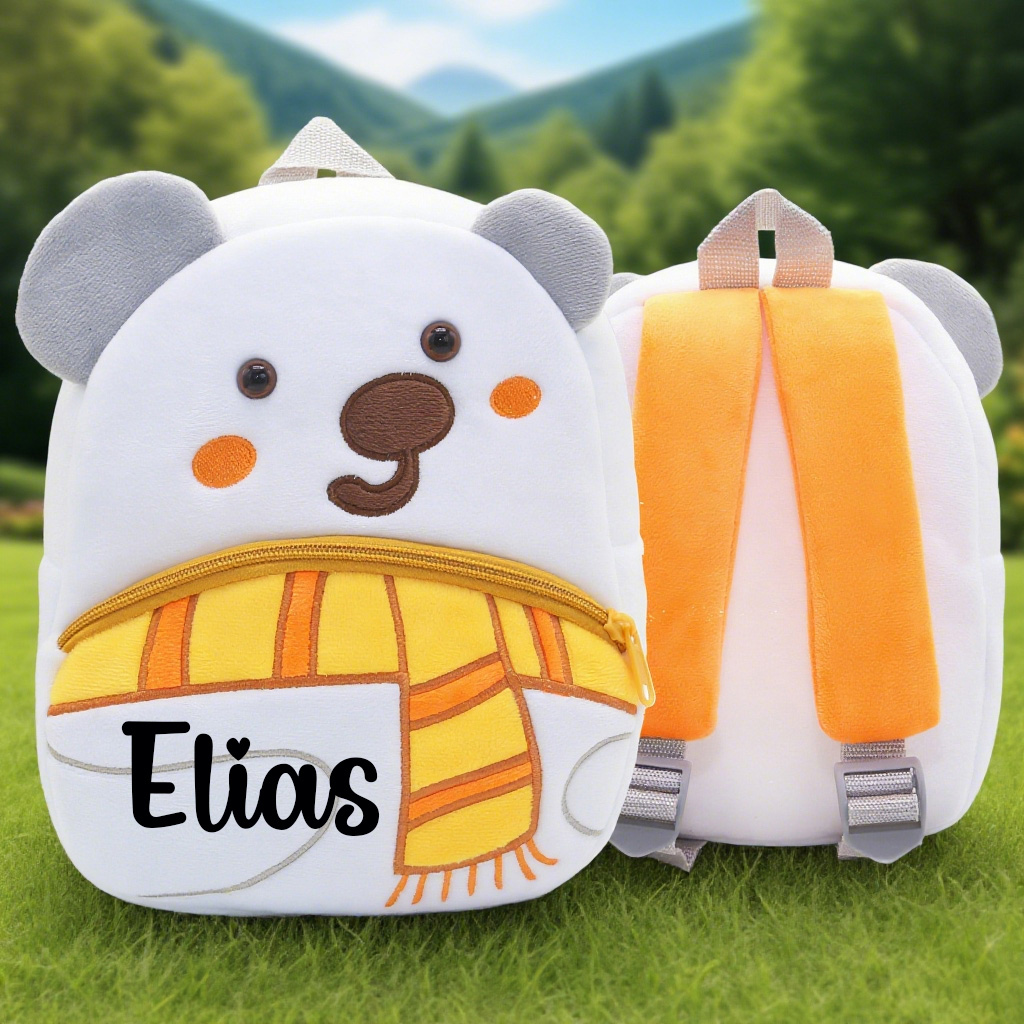 Personalized Cute Polar Bear Animals Toddler Backpack