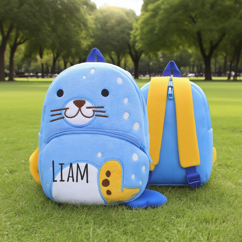 Personalized Cute Seal Animals Toddler Backpack