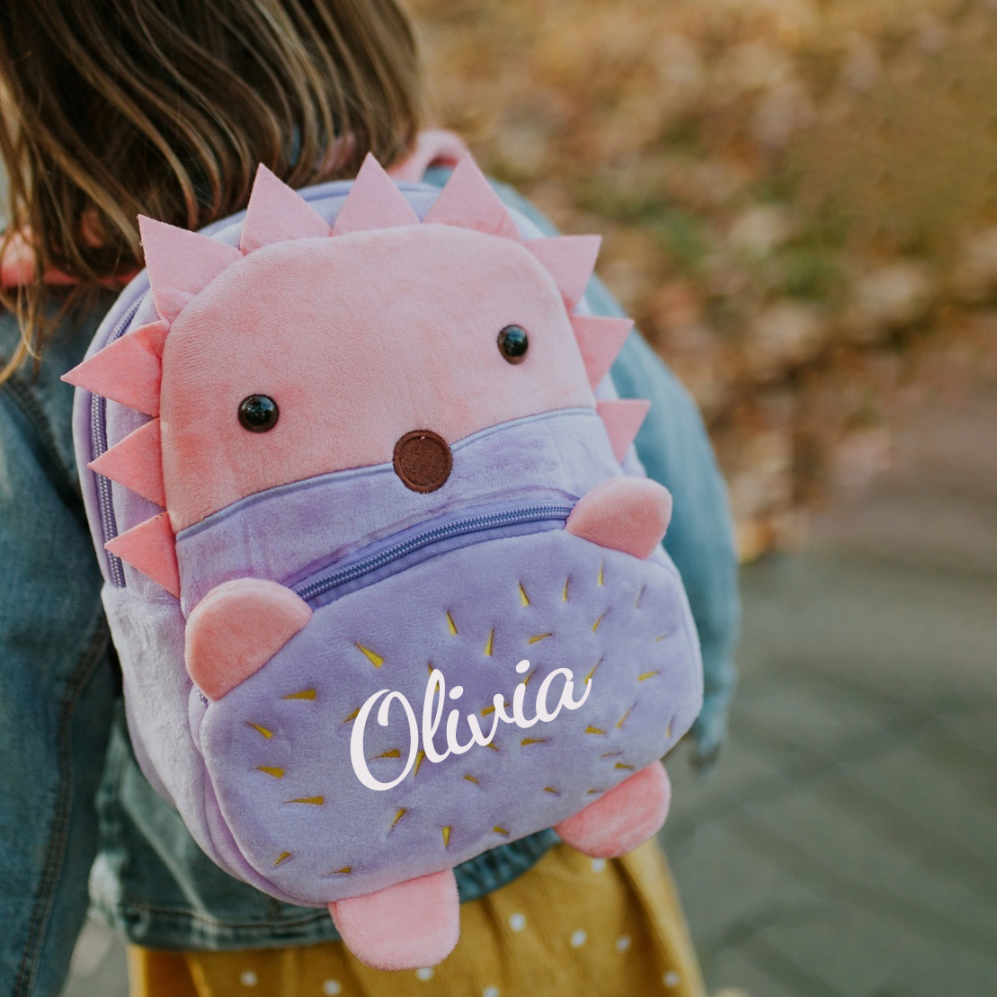 Personalized Cute Hedgehog Animals Toddler Backpack