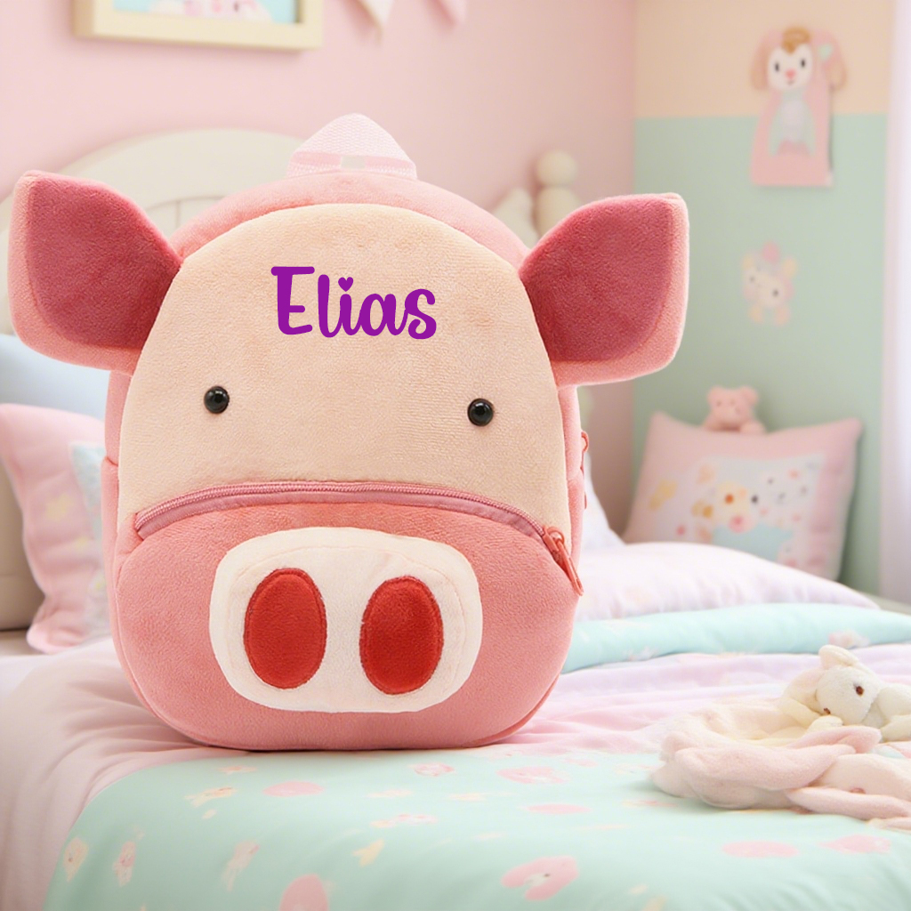 Personalized Cute Pig Animals Toddler Backpack