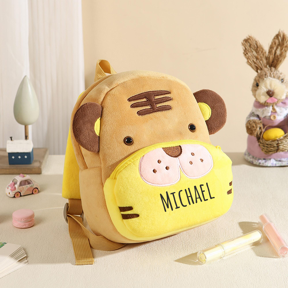 Personalized Cute Tiger Animals Toddler Backpack