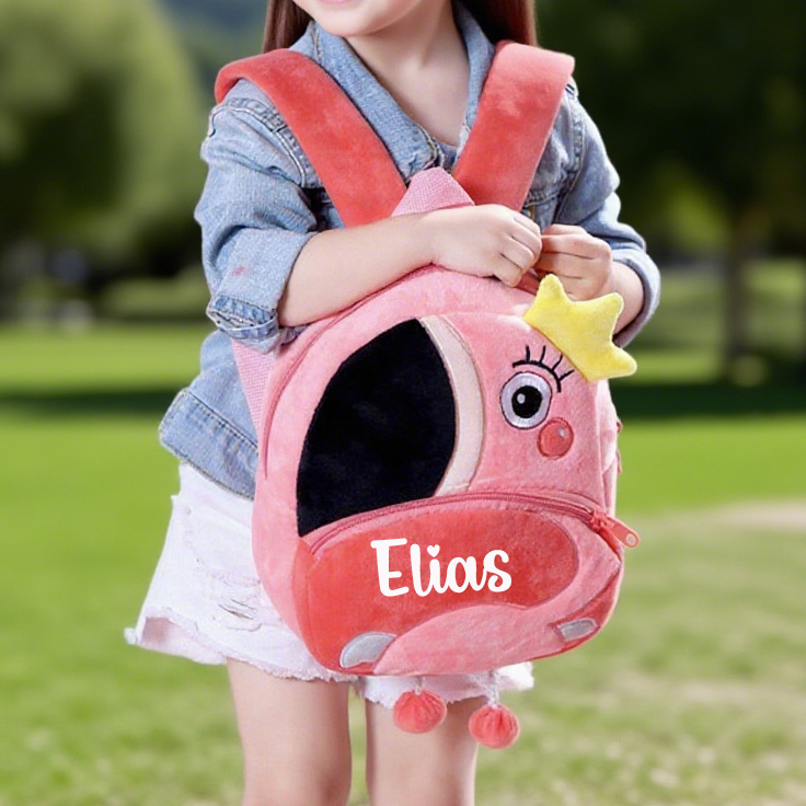 Personalized Cute Flamingo Animals Toddler Backpack