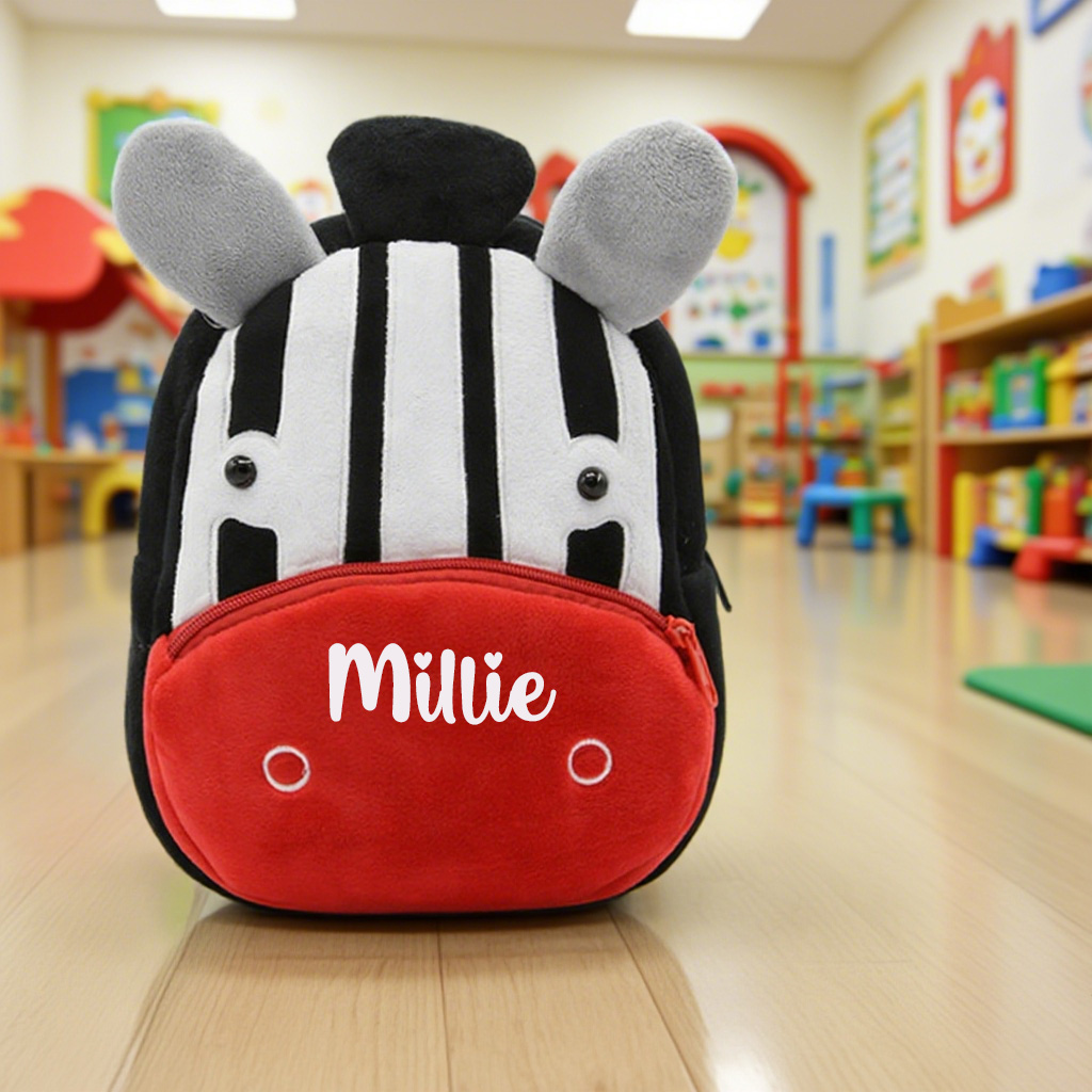 Personalized Cute Zebra Animals Toddler Backpack