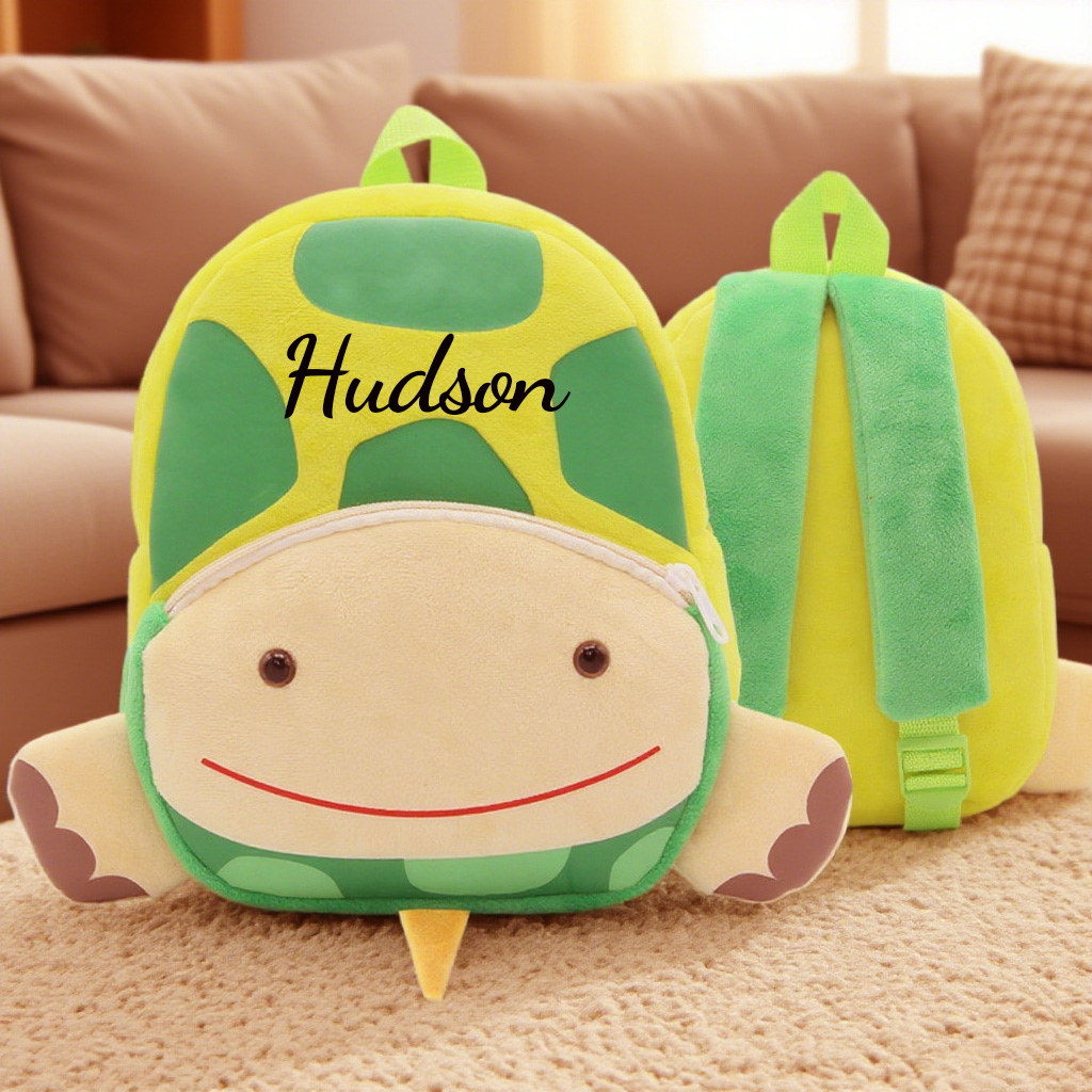 Personalized Cute Turtle Animals Toddler Backpack