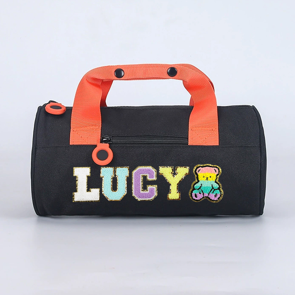 Personalized Chenille Letter Patch Water Proof Duffle Dance Bag