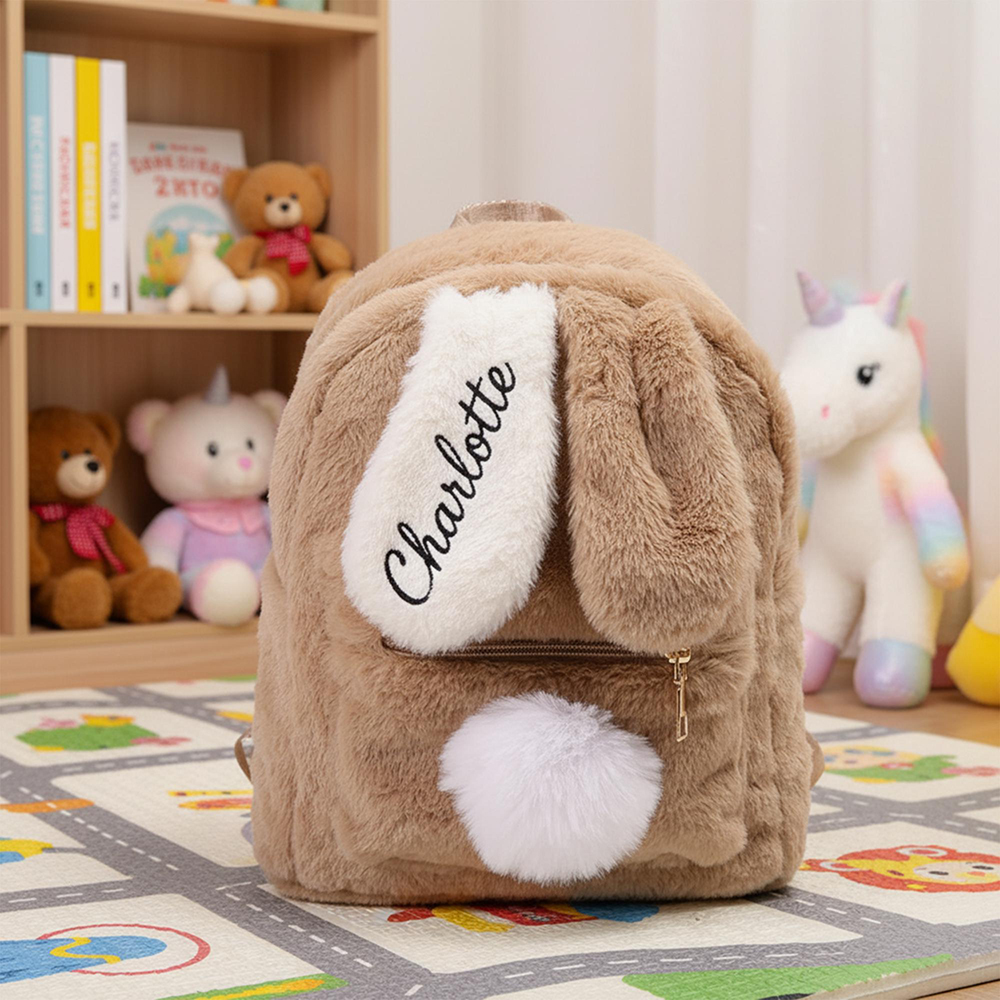 Personalized Embroidery Cute Bunny Backpack