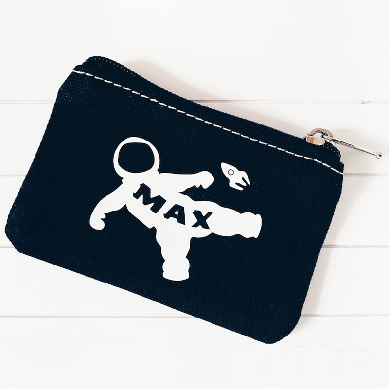 Personalized Name Kids Cute Zip Money Purse