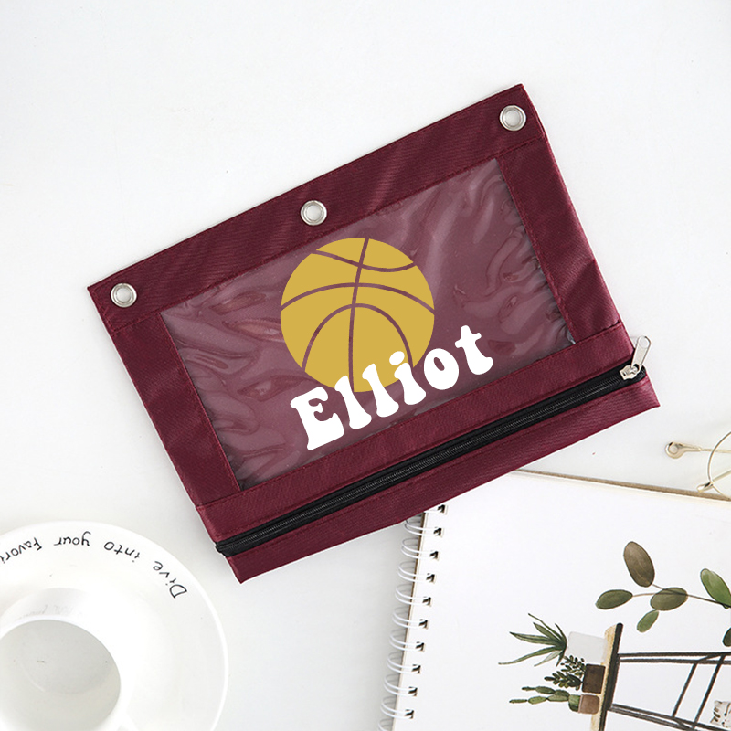 Personalized Original Canvas Zipper Kid Pencil Case